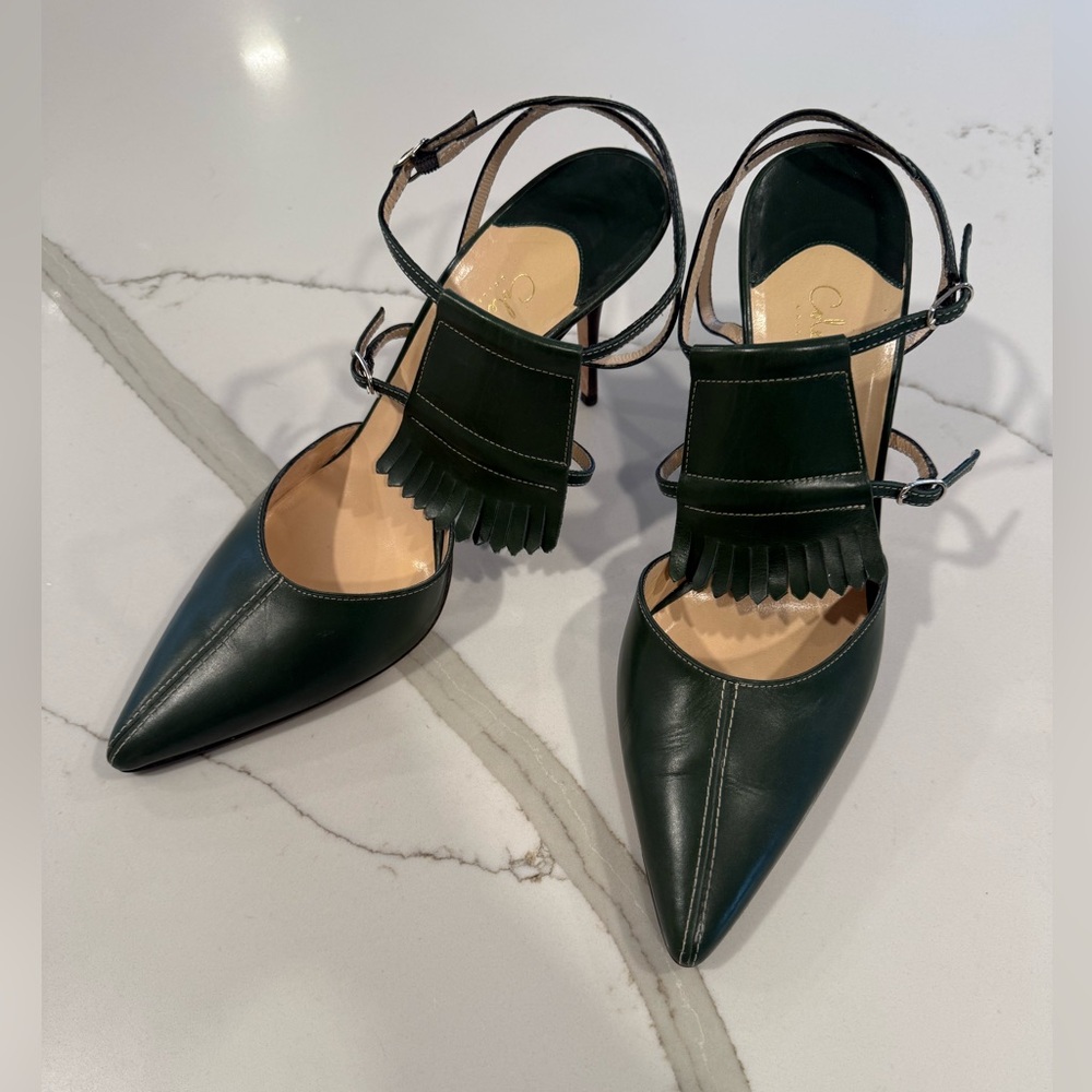 Cole Haan Collection Elegant Green Leather High Heel Women's Shoes, Size 10 - Picture 2 of 8